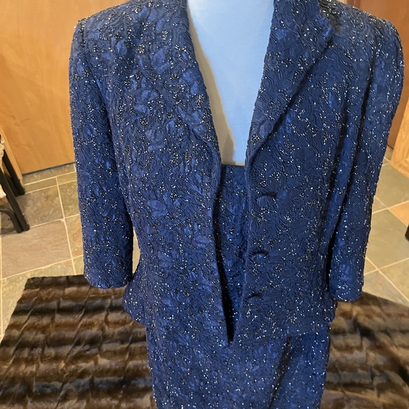 Carmen Marc Valvo Size 14 Strapless Dress & Jacket - Picture 4 of 7